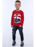 Rotes bedrucktes Jungen-Sweatshirt NDZ9094 – Online-Shop – Boutique